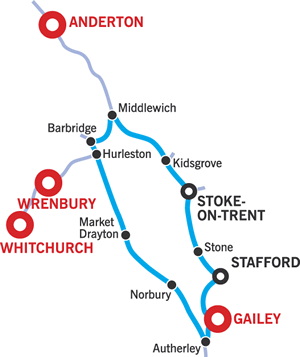 Four Counties canal ring cruising map
